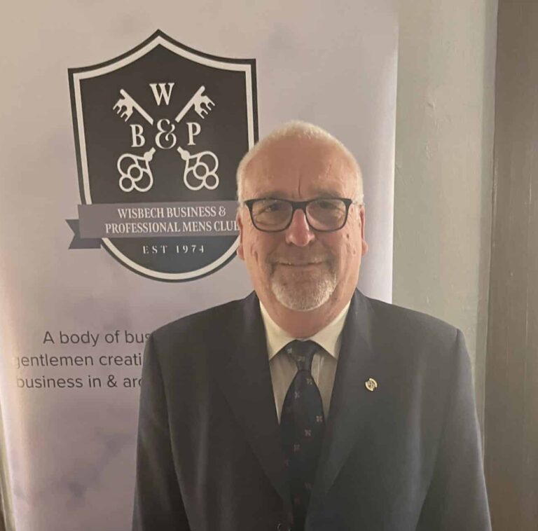 Man in suit at Wisbech Business and Professional Mens Club