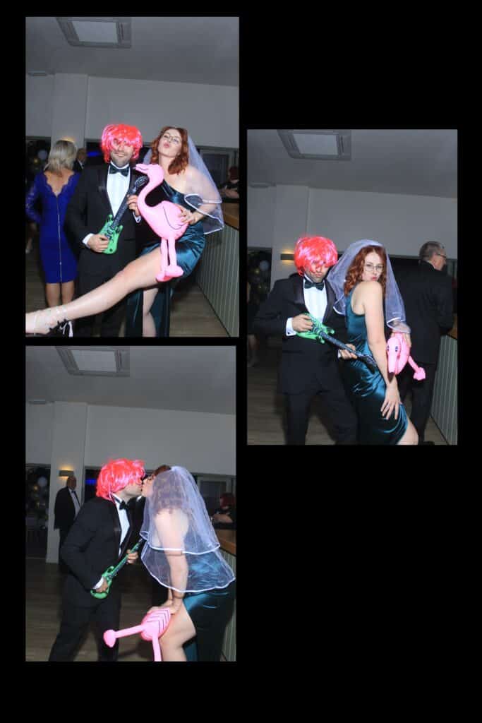 People in costumes at a lively party